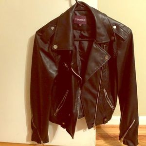 Black leather jacket